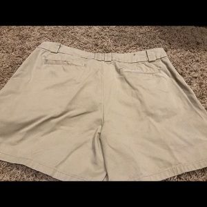 Chino style khaki shorts